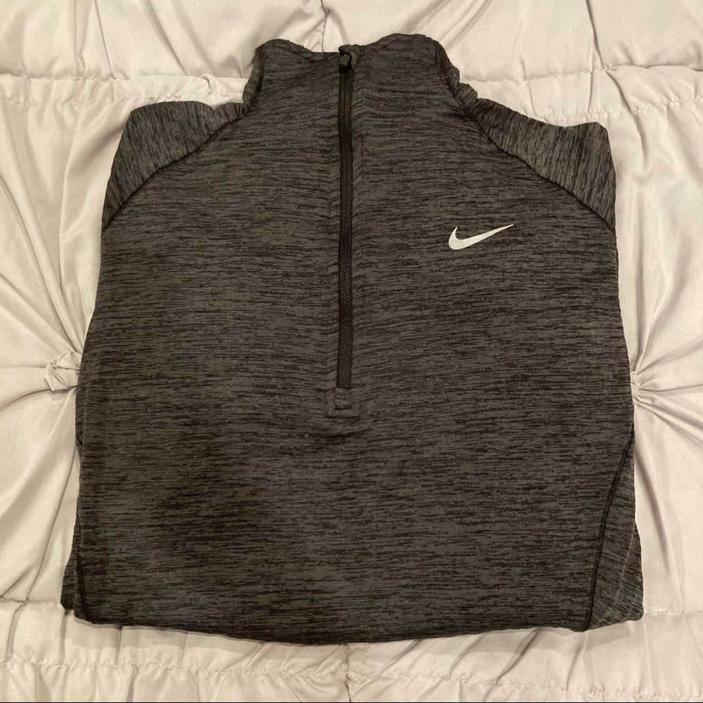 Heathered Half-Zip Dri-Fit Nike Long Sleeve Shirt